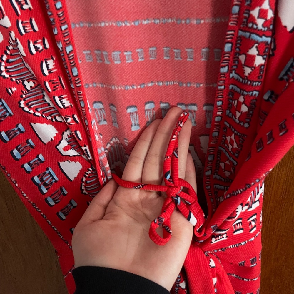 BCBGMaxazria red wrap dress - Picture 3 of 8